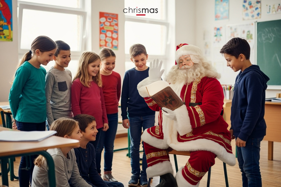 Visita de Santa Claus a escuelas