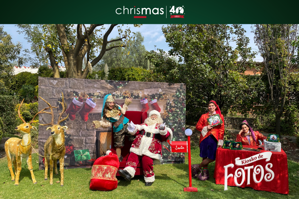 Kiosko de fotos navideñas