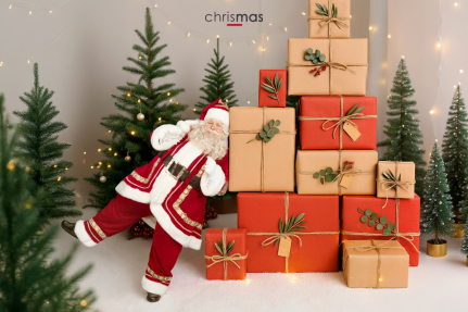 Entrega de regalos con Santa Claus